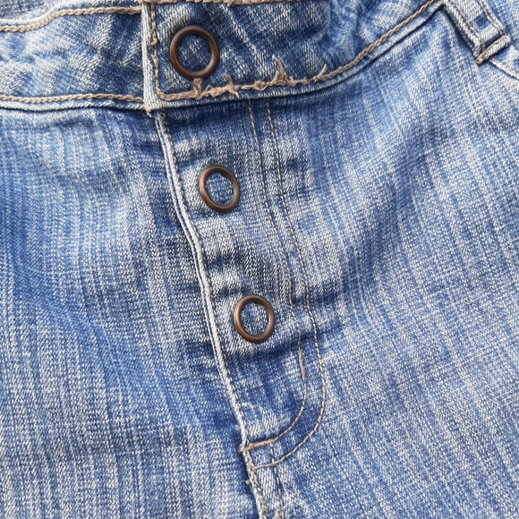 VTG 90s Y2K 00s Denim Flare Snap Jean's Wide Leg - Picture 4 of 8